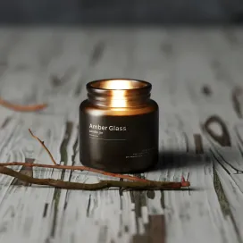 Amber Glass Candle 2